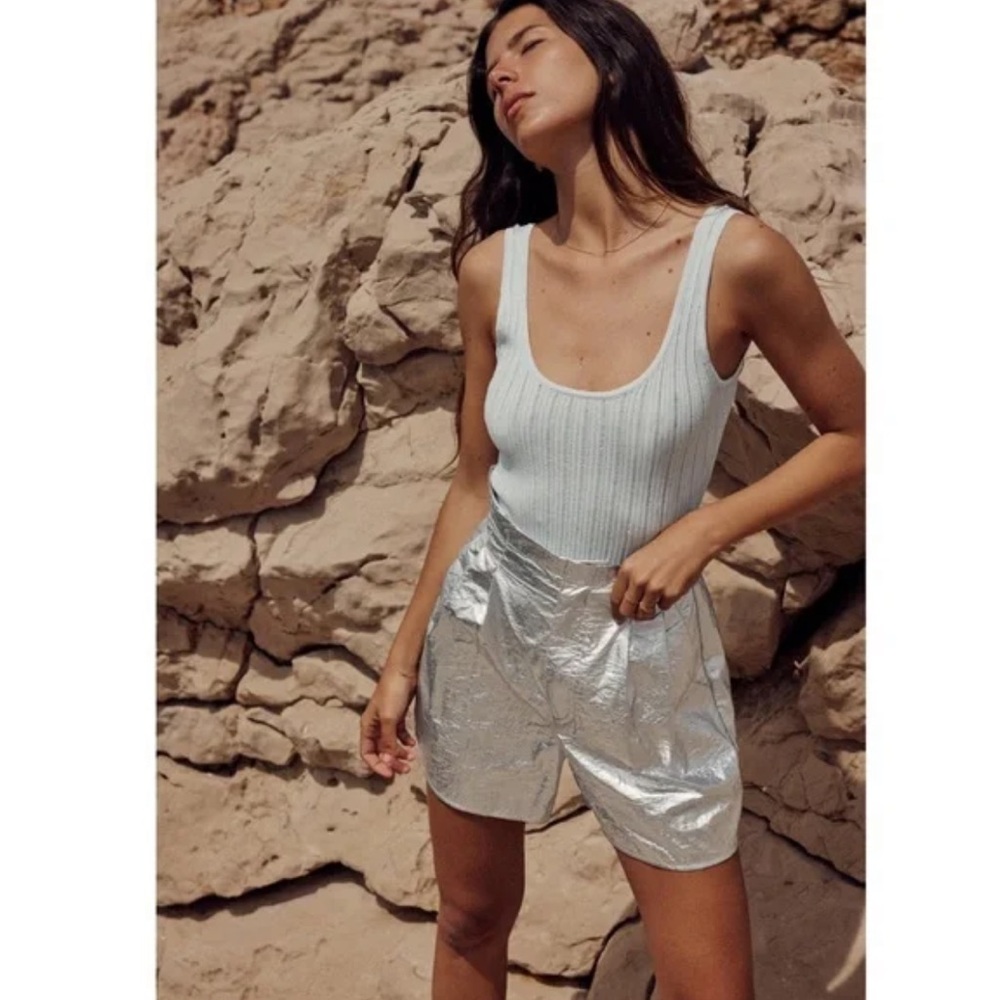 J14 Lovers + Friends Silver Metallic‎ Shorts
